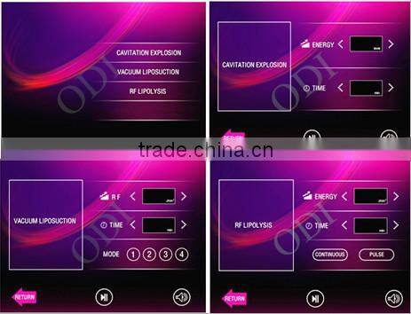 OD-S90 3-IN-1 Vacuum Radio Frequency System Cavitation Cellulite System Slimming Machine with CE