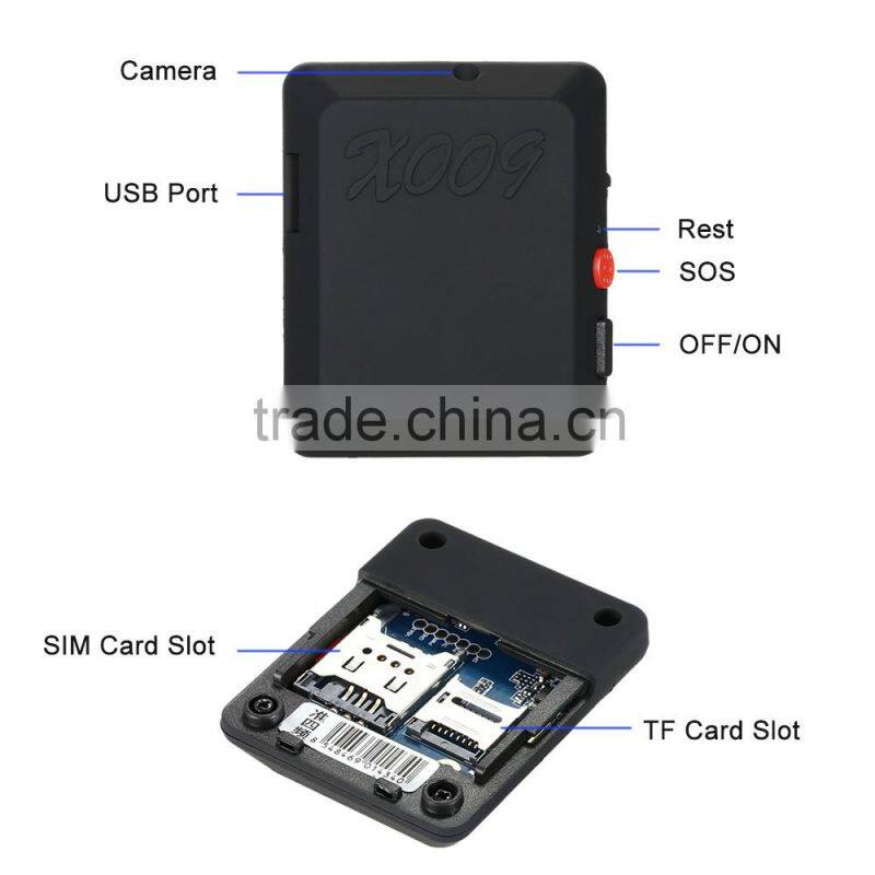 Wireless Hidden Camera GPS Tracker X009 Mini Car GPS Tracker with Photo Shoot Car Video Recorder Audio Recorder Support SD Card
