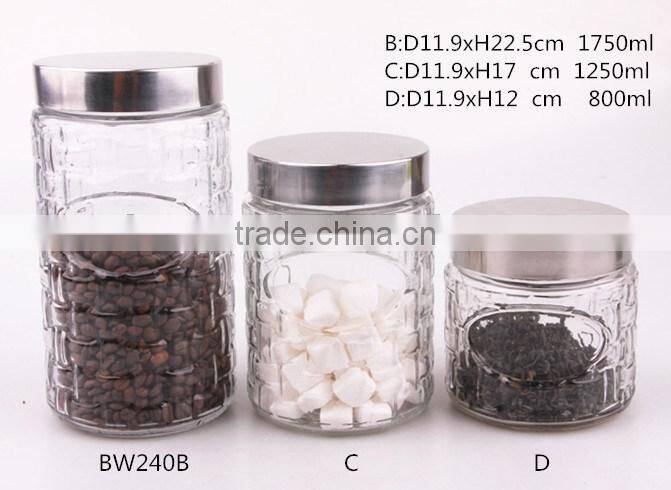 GLASS JAR WITH S/A LID