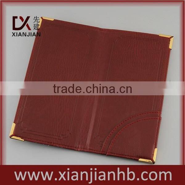 Custom Made Hotel Restaurant Metal Fasten Bill Folders With Sleeves (XJJD14)