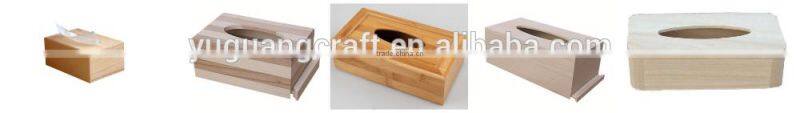vintage style rectangular wooden facial tissue box holder