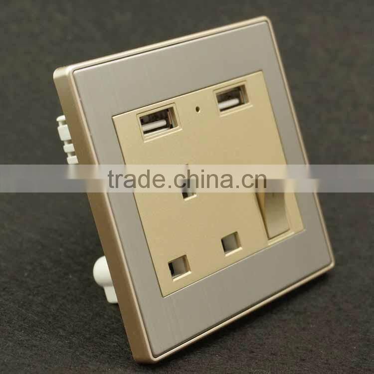 Wholesale plug extension socket usb wall outlet socket with surge protector