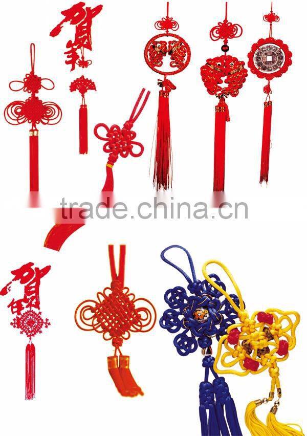 Red color Rat tail Cord Chinese/China Knot Rat-Tail Chinese Knot Satin Macrame Beading Jewelry stain silk cord