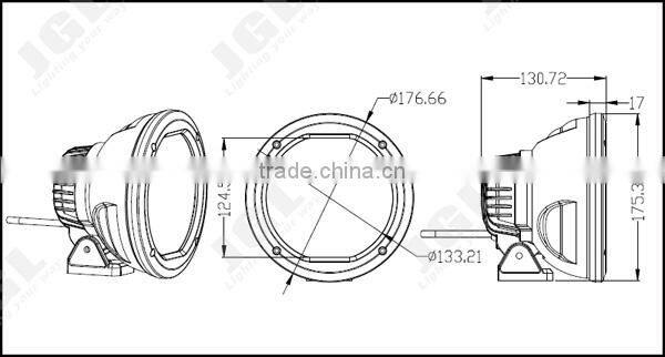 car accessory 12v led lights single 36w led work light offroad led light