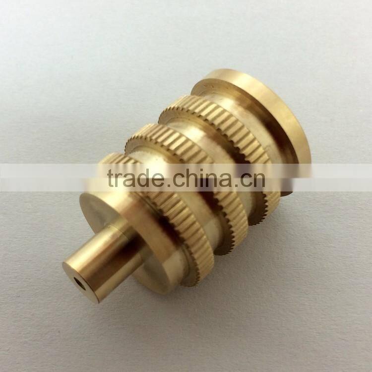 Customized high precision cnc brass inside thread knurled part