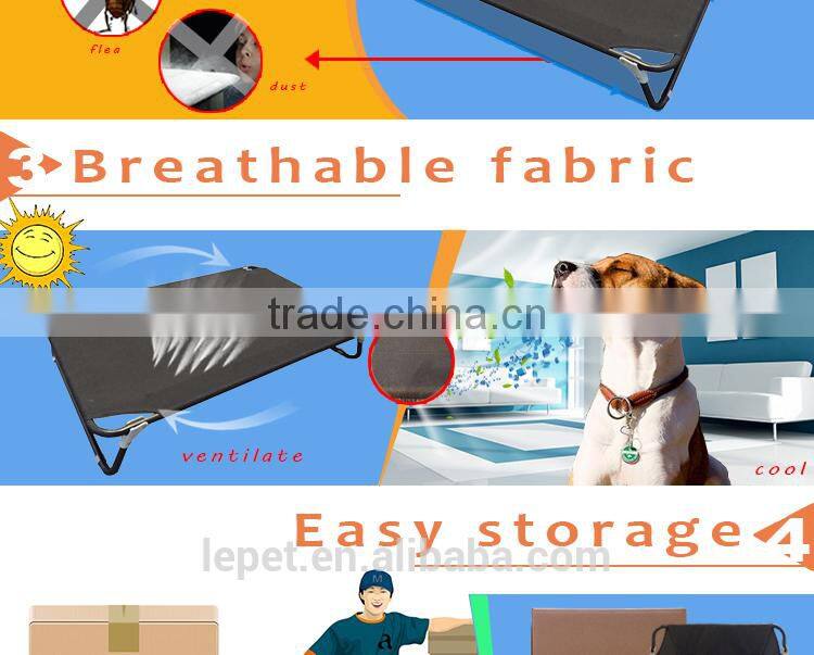 Easy assemble metal elevated waterproof foldable dog beds