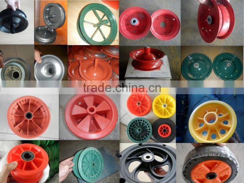 High quality Plastic red rim 3.50-4 for pneumatic wheel pu foam wheel