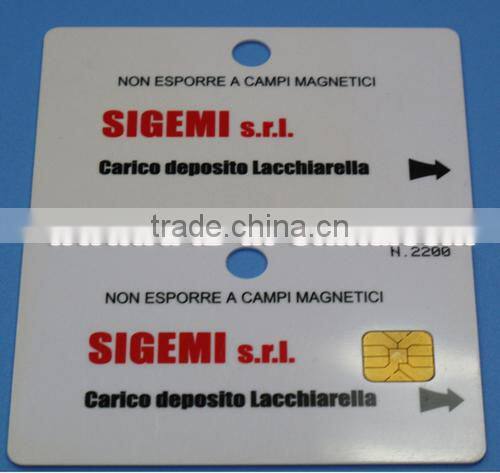 CMYK Printing RFID Gas Cards 13.56MHz RFID Smart Card