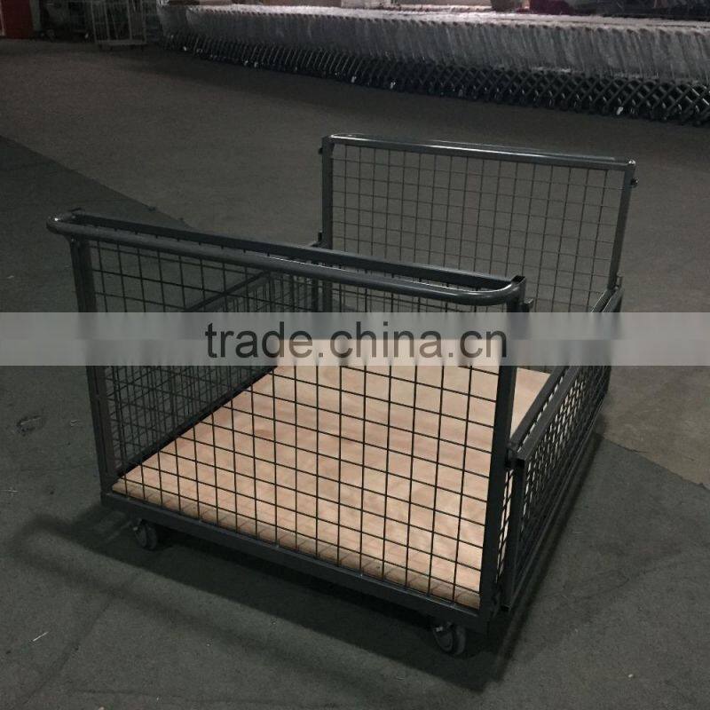 welded drop-gate mesh hand carts