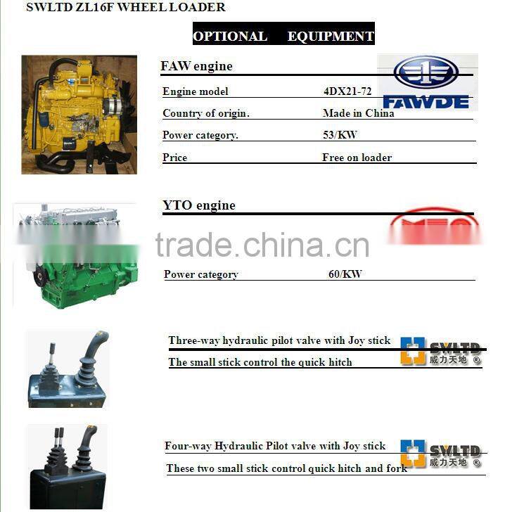 zl loader,wheel loader ZL16F for sale