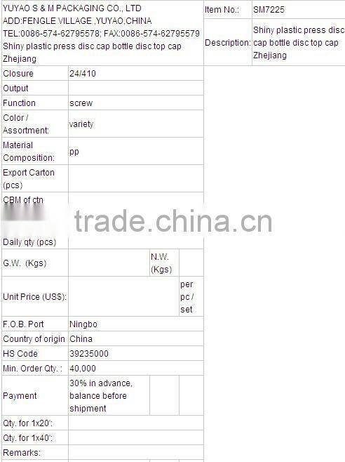 28/400 SM7225 Shampoo Bottle Cap/Oval Style Lotion plastic flip top cap