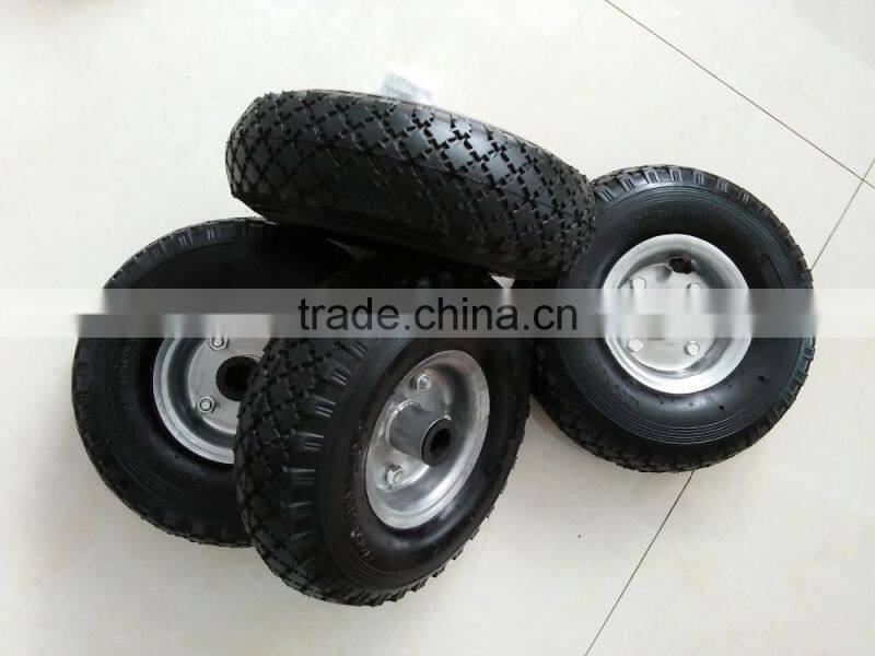 wood wagon wheelbarrow rubber wheel 3.00-4