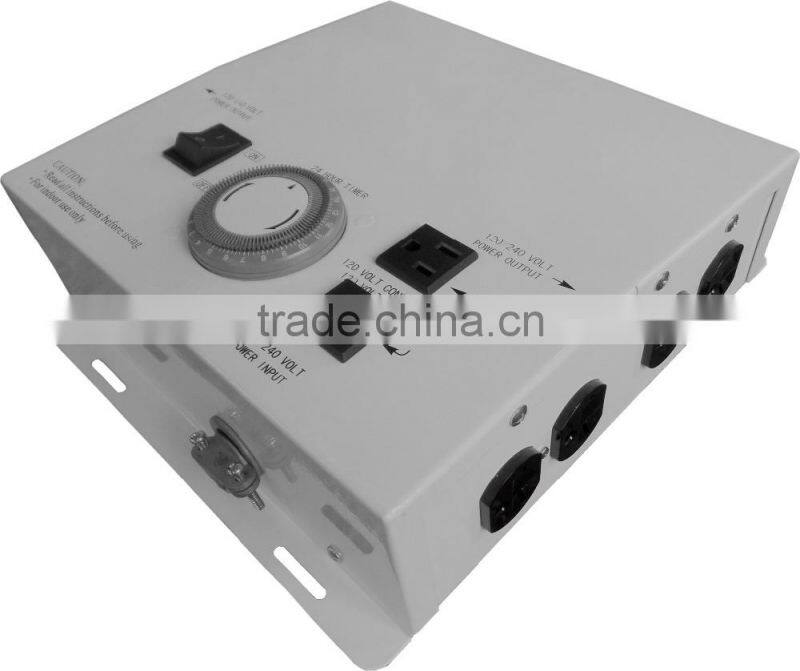 hydroponics light controller/EU,US,UK TYPE eight sockets with timer/two wires