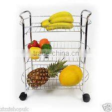 Supermarket vegetable trolley with wheel