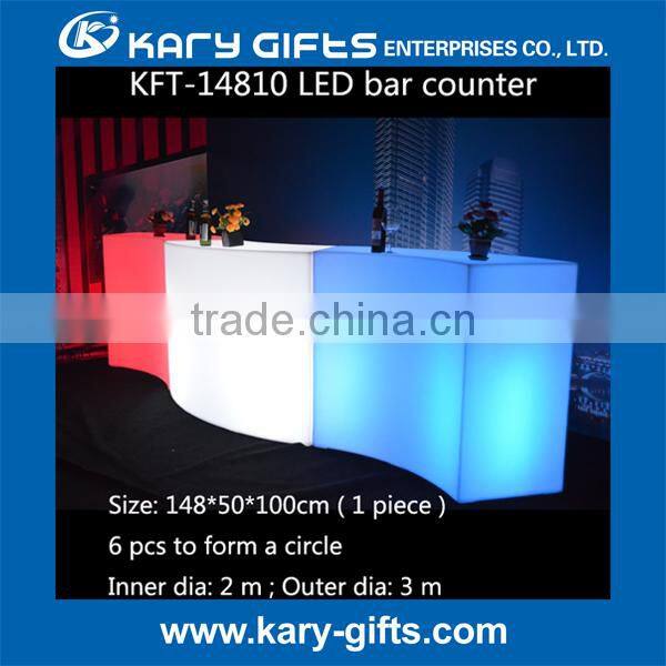 HOT Sale Color Changeable LED Table Light Up Furniture Counter Tables