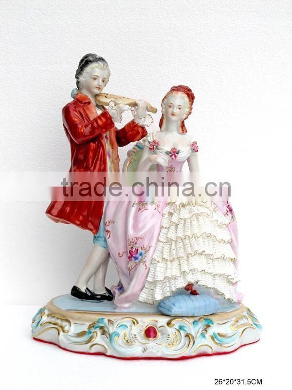 European Character Design Ceramic Floor Clock, Ornate Porcelain figurine Big Ben,Grandfather Clock With The Innocent Cherub