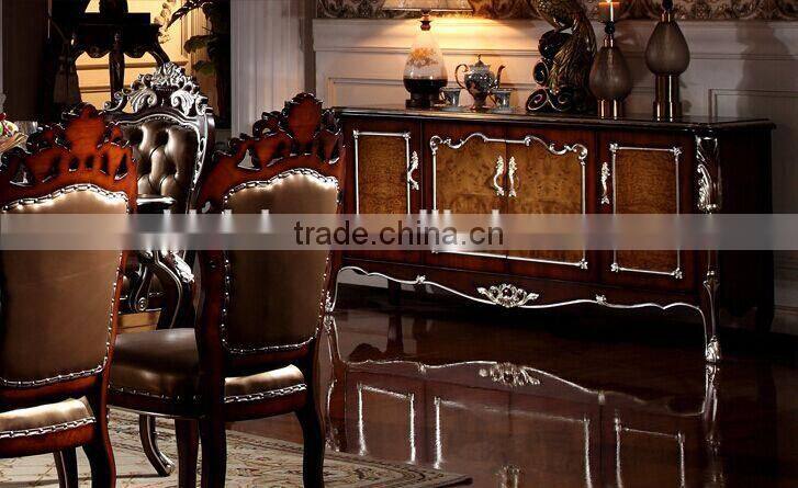 Luxury American Style Wooden Kitchen Cabinet, Kitchen Furniture Side Cabinet, Silver Foil Kitchen Cupboard (BF01-ML020)