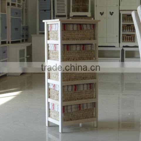 English bulk natural wicker wooden cabinet with handle