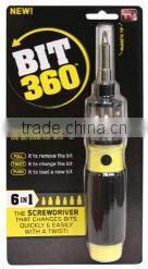 6 in 1 LED Light screwdriver 360 Bit Set Mini mobile phone electric screwdriver