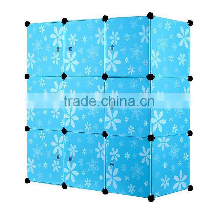New Product !9 magic wardrobe piece plastic frame Easy assembly bookcase storage cabinets