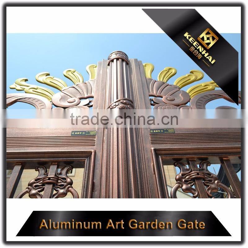 Villa Garden Decorative Powder Coated Luxury Aluminum Metal Garden Fence Gate