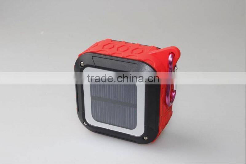 New Arrive Outdoor solar panels charge Bluetooth speaker solar waterproof stereo speaker