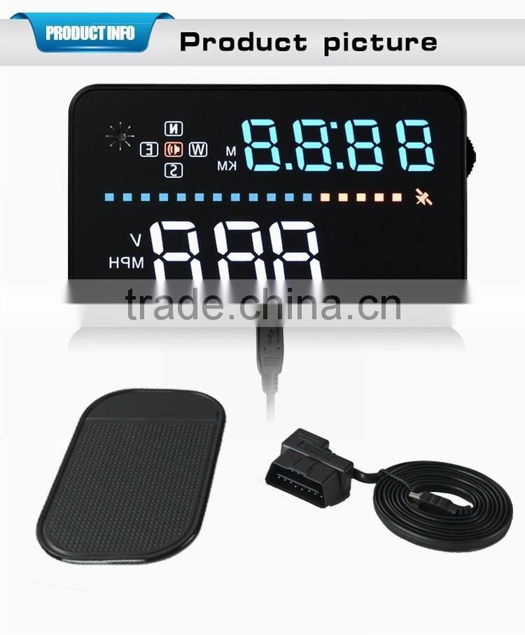 3.5'' GPS Universal Car HUD Head Up Display Car Alarm System Speed Warning With Campass
