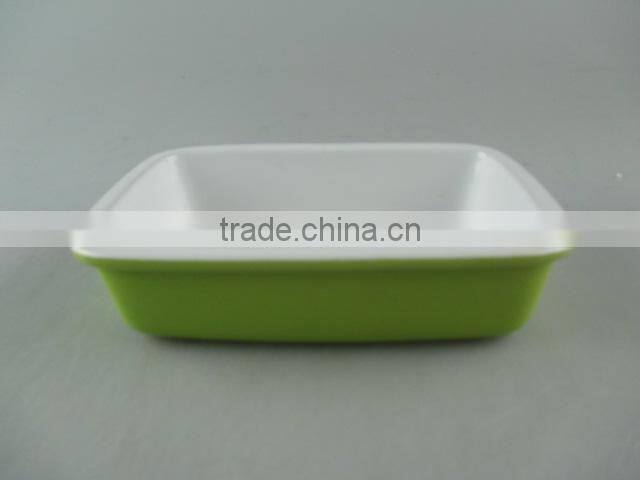 White oval shape ceramic bakeware porcelain bake plate with hands in stocklots