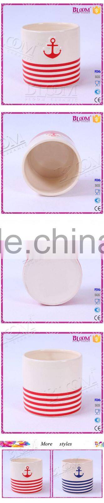 customization ceramic round shape small flower vase insert