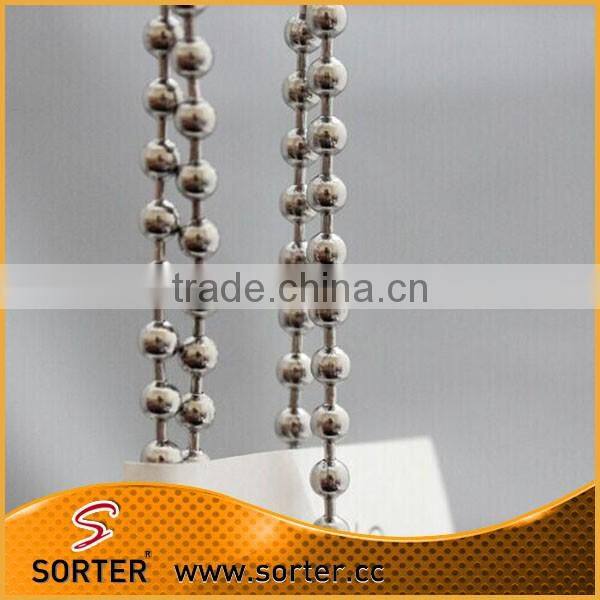 Silver metallic ball chain