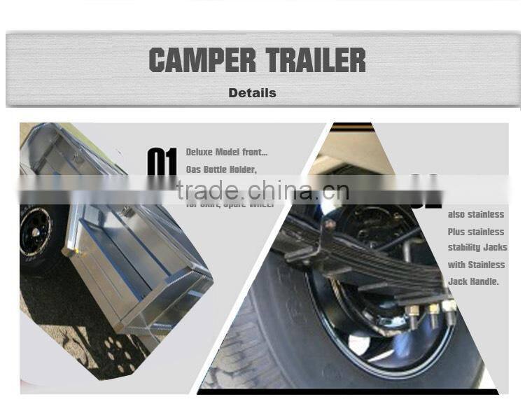 steel onroad camping trailer with tent