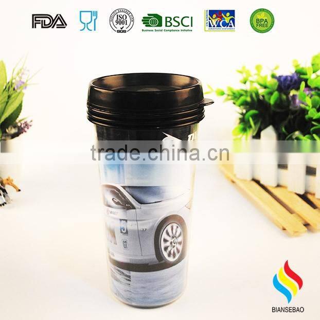 16oz Double Wall magic hard Plastic tumbler Cup coffee mug