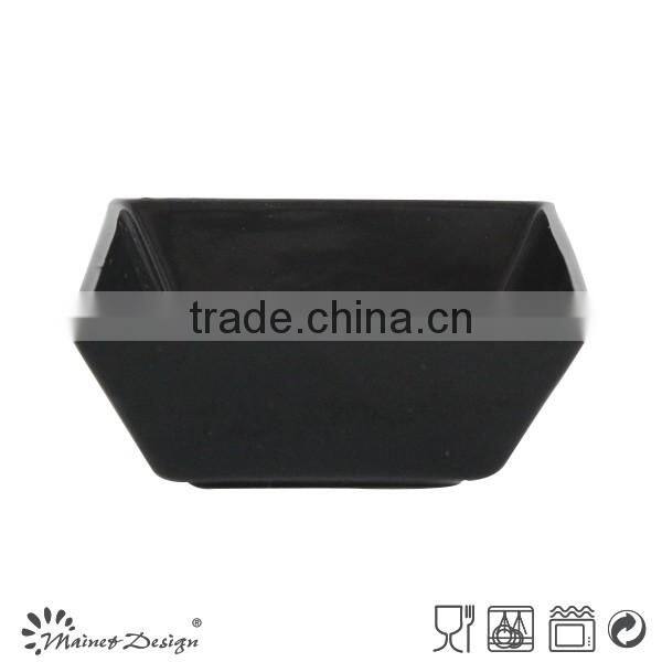 solid color stonware square bowl