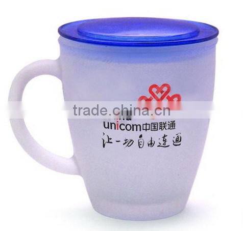 Reusable perfect prefessional quick customized glass mug with handle
