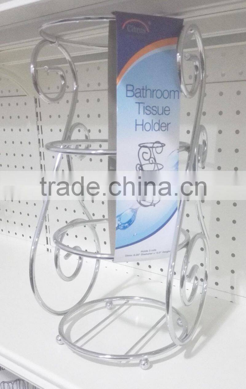 Steel constraction bathroom tissue towel holder