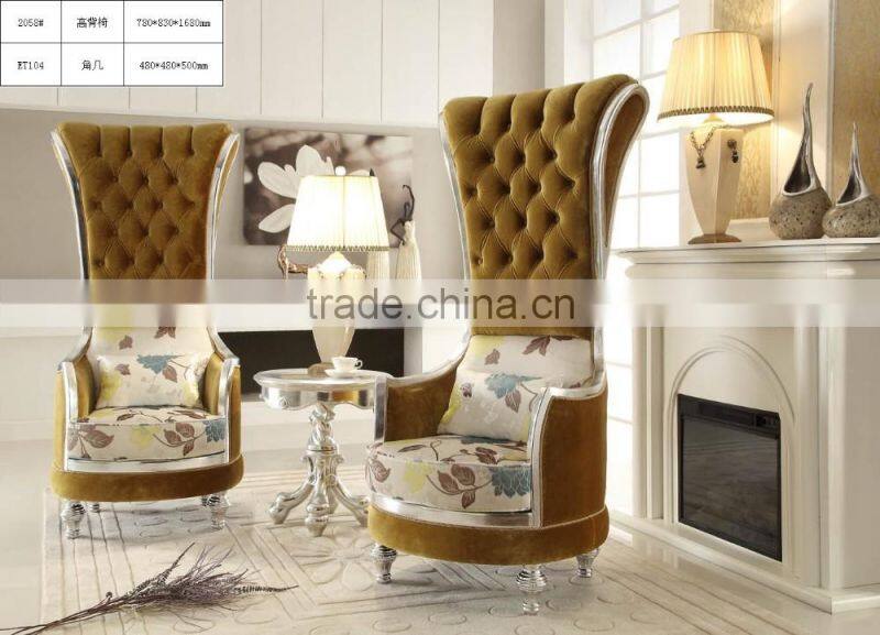 FF2058 fancy fun luxury high back decoration leisure chair red velvet wedding chair hotel photo studio shop window chair