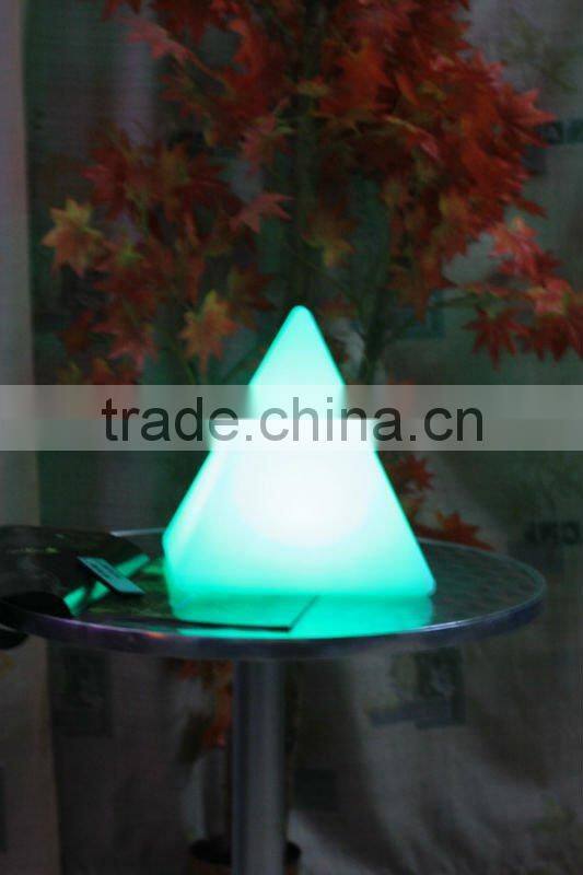rechargeable color changing led outdoor triangle