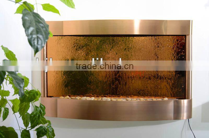 led stainless steel indoor wall mounted water features