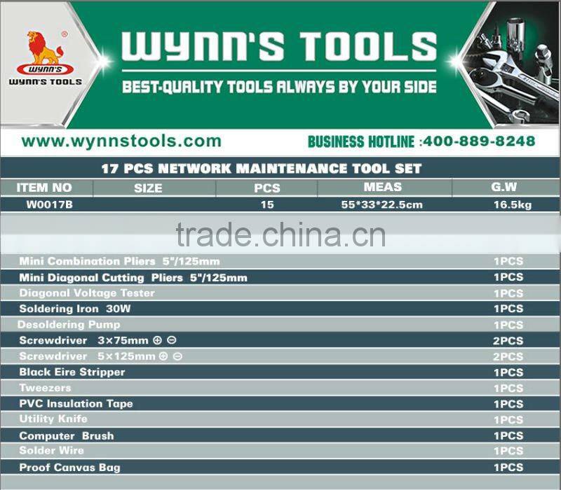 17 PCS NETWORK MAINTENANCE TOOL SET