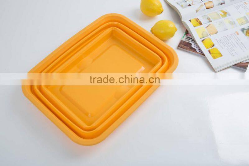Novelty Folded Silicone Washing Vegetables Basket Wash Fruit Pots Dinnerware Bowls