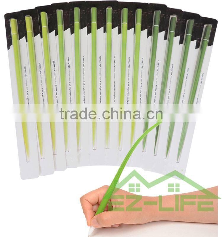 2017 New design BEST green soft original cheap leaf silicone pooleaf grass pen