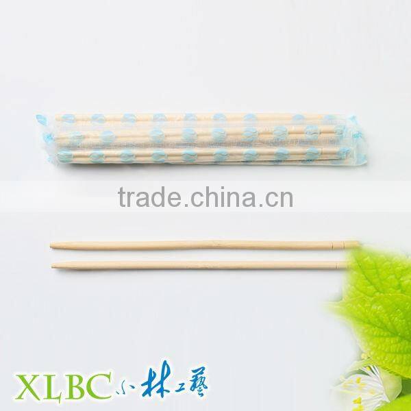 Round bamboo chopsticks with PO sleeve