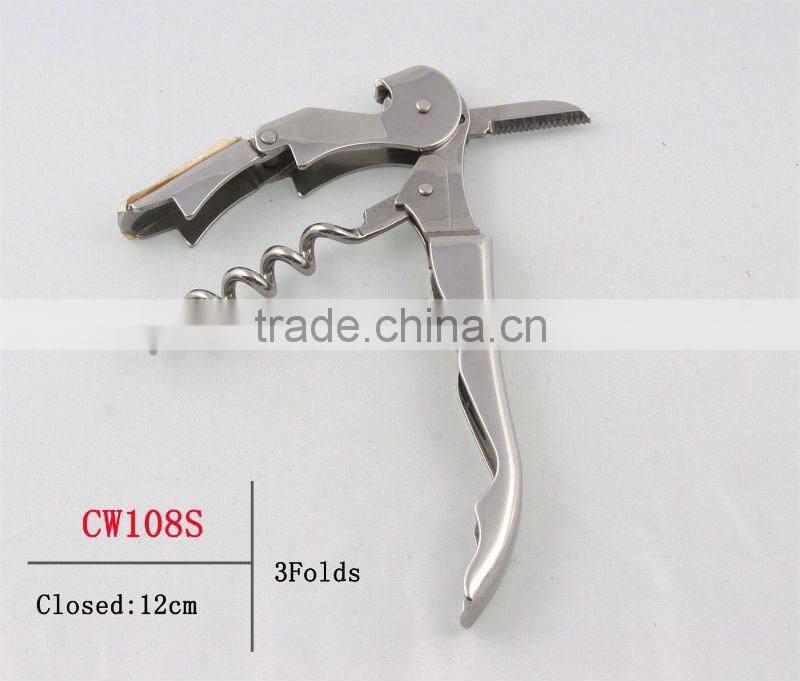 cheap bottle opener can opener wine opener metal bottle opener beer promotion cork remover(CW0109S)
