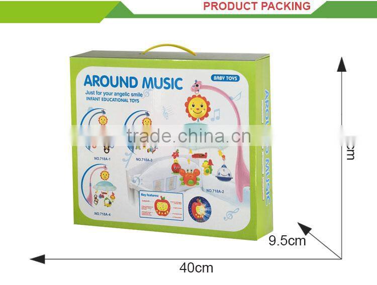 Best sale plastic musical projection set baby crib hanging toy