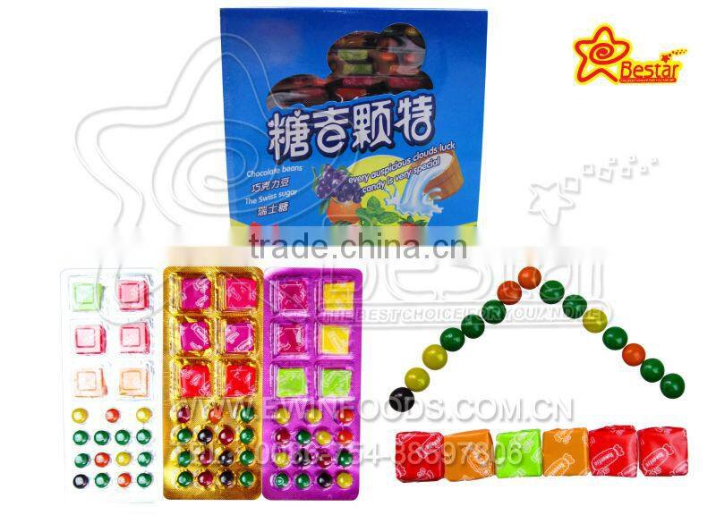 Combination Candy !!! Swiss Soft Chewy Candy + Square Bubble Gum