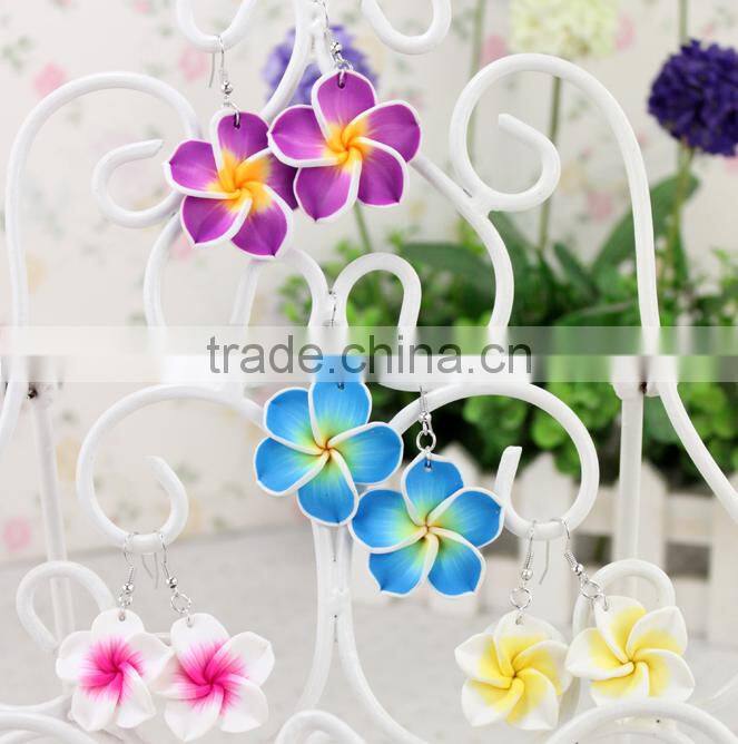 Hot sell Hawaiian plumeria Flower earring Designs for Women