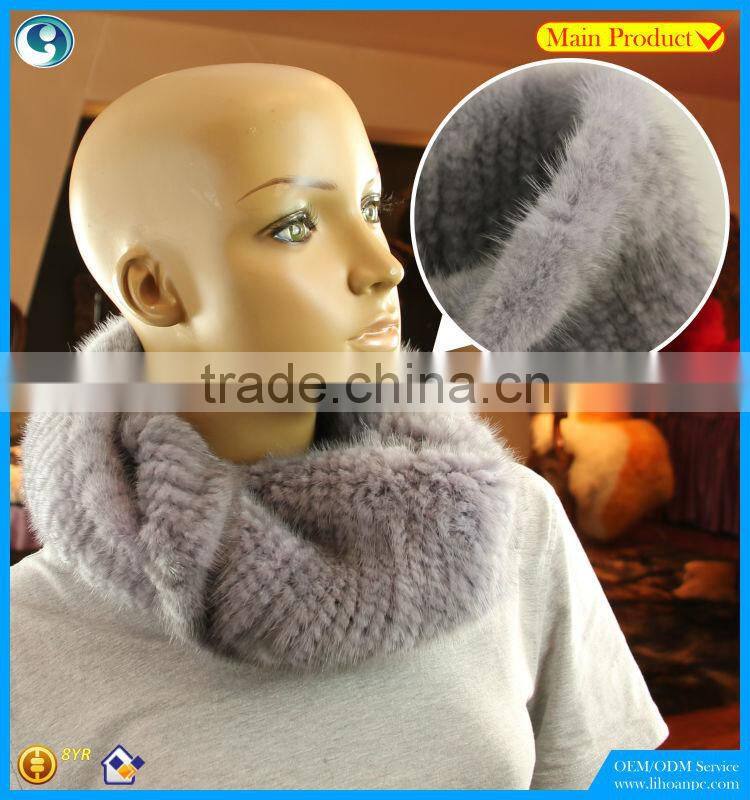 High Quality Knitted Mink Scarf
