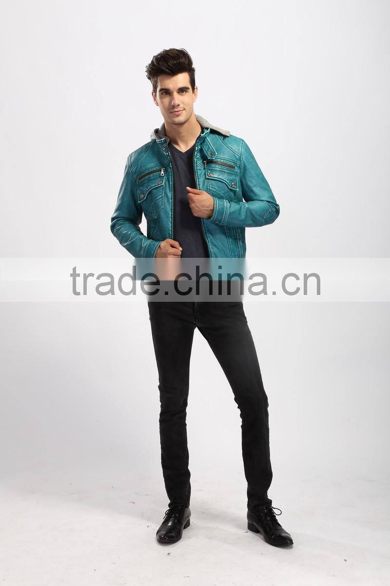 2015 New Style Fashion Pakistan Leather Jackets For Men