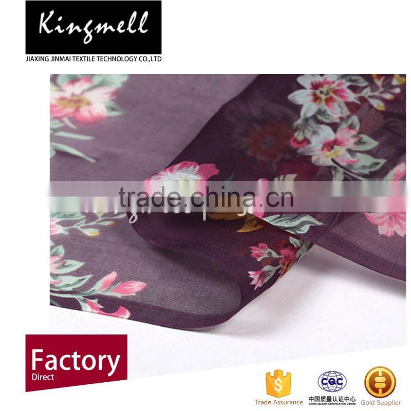 Customized french silk chiffon fabric for garment