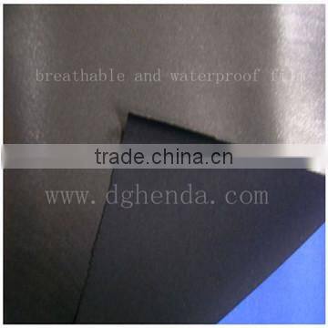 breathable and waterproof TPU film laminate lycra fabric for garment,diving suit,swimwear